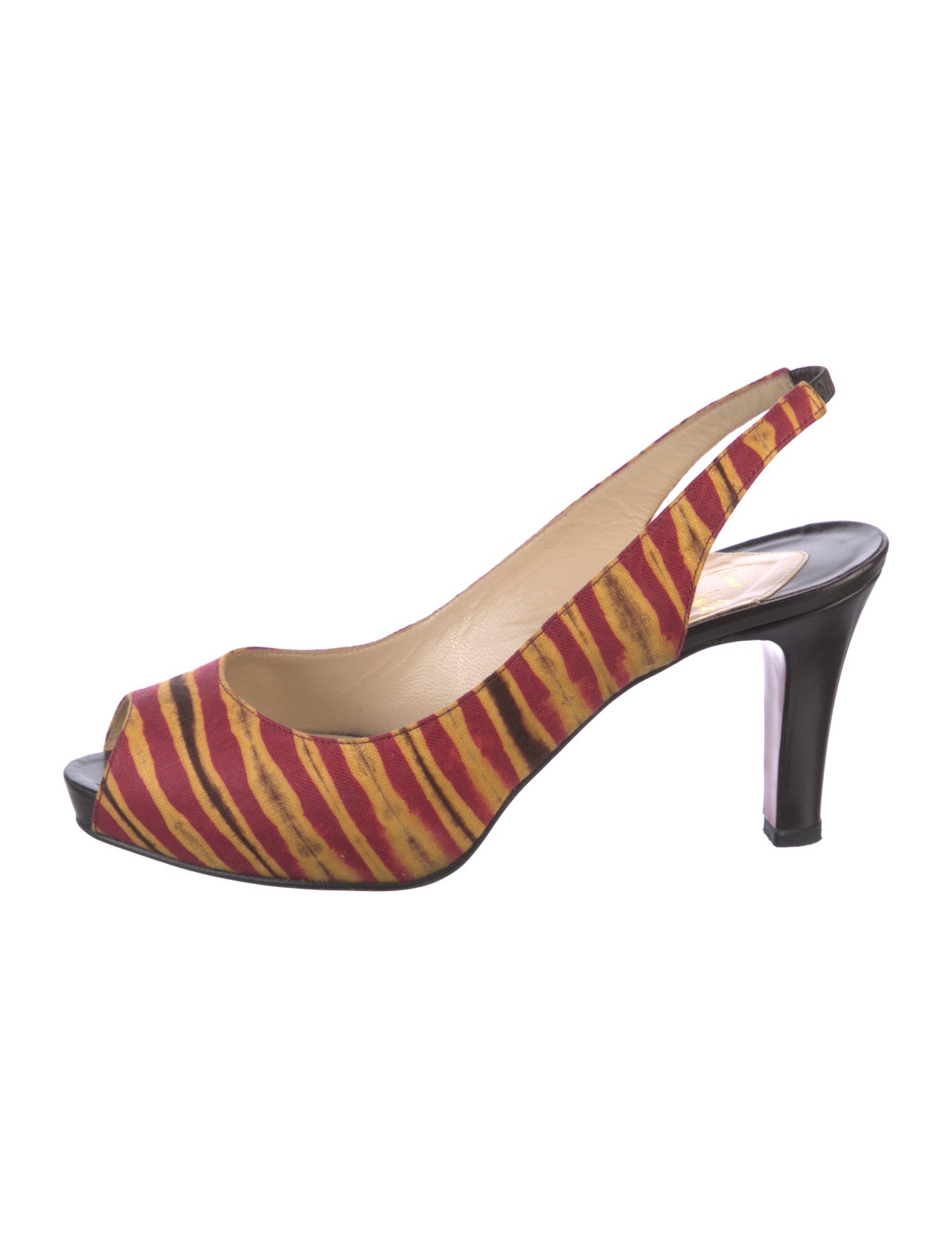 Christian Louboutin Animal Print Slingback Pumps