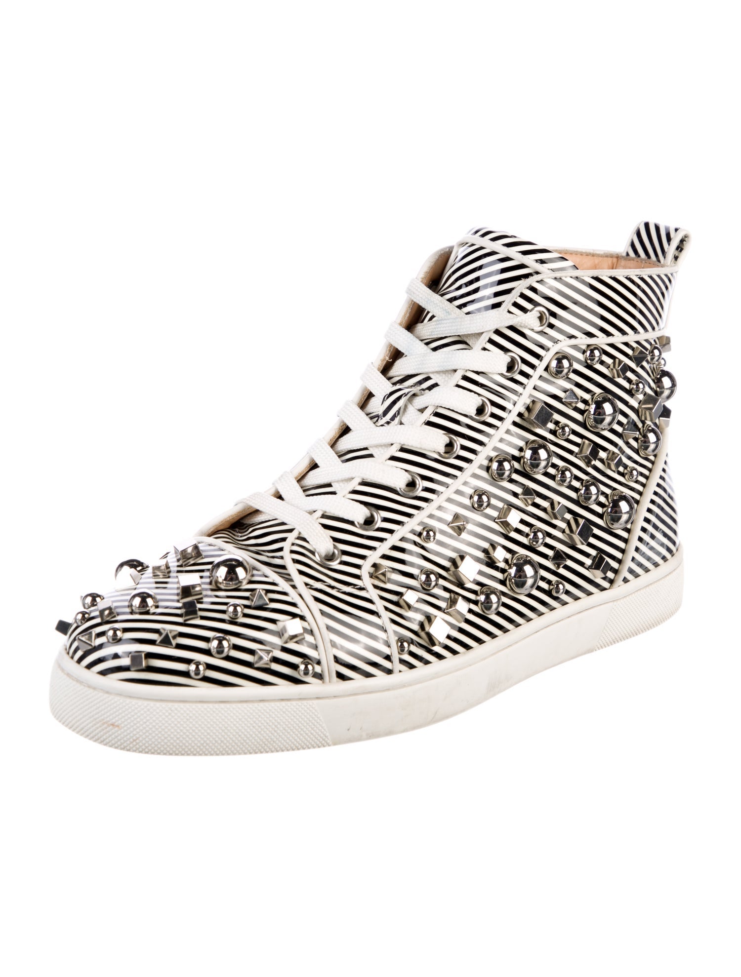 Christian Louboutin Patent Leather Printed Sneakers