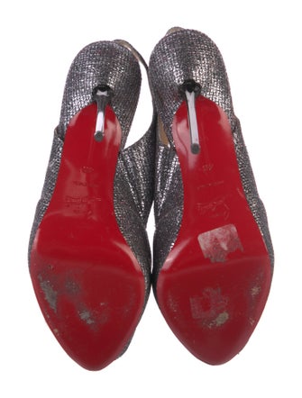 Christian Louboutin Glitter Slingback Pumps
