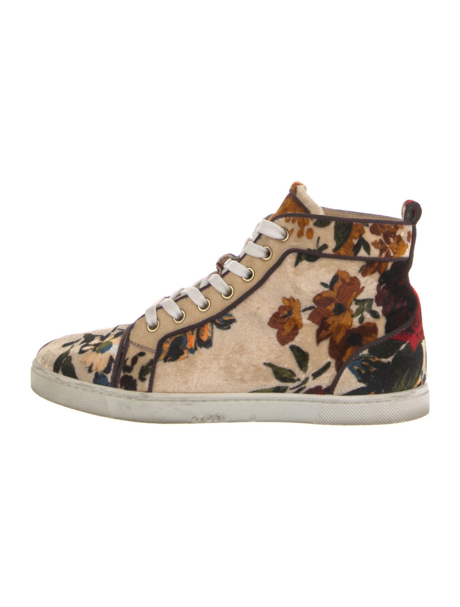 Christian Louboutin Velvet Animal Print Sneakers