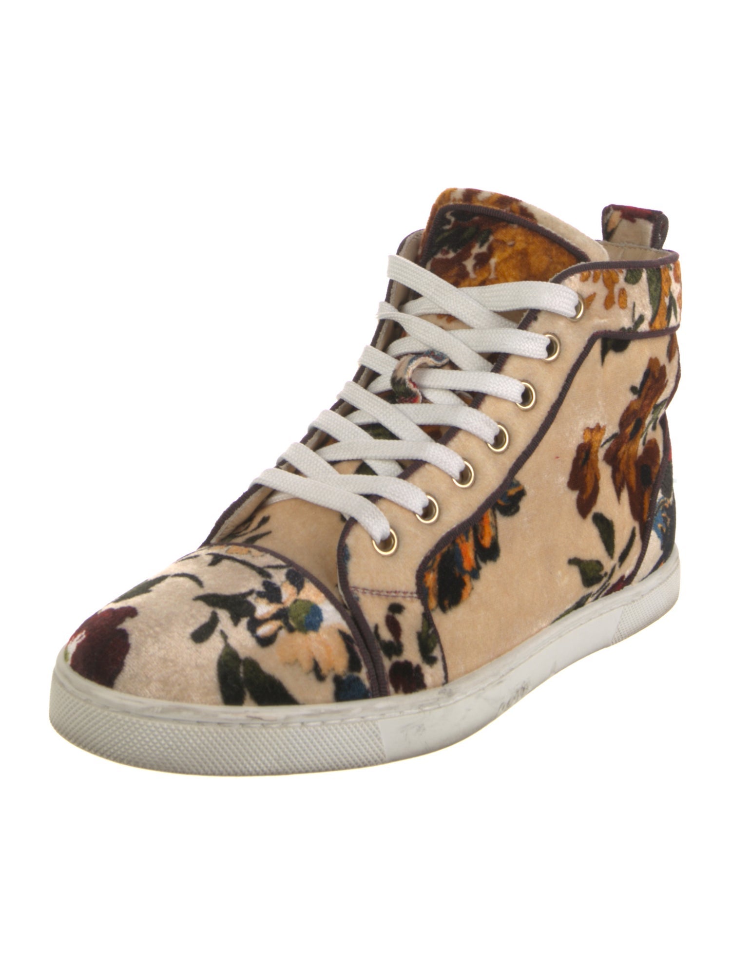 Christian Louboutin Velvet Animal Print Sneakers