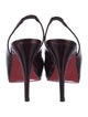 Christian Louboutin Patent Leather Printed Slingback Pumps