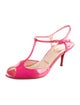 Christian Louboutin Patent Leather T-Strap Sandals