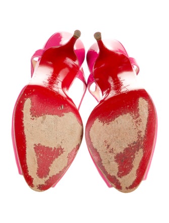Christian Louboutin Patent Leather T-Strap Sandals