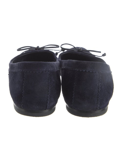 Christian Louboutin Suede Bow Accents Ballet Flats