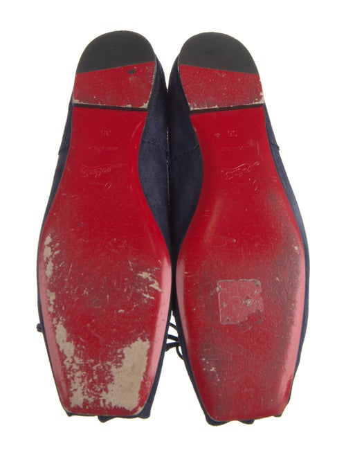 Christian Louboutin Suede Bow Accents Ballet Flats