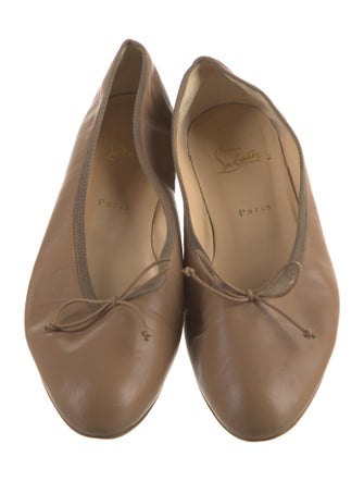 Christian Louboutin Spike Accents Leather Ballet Flats