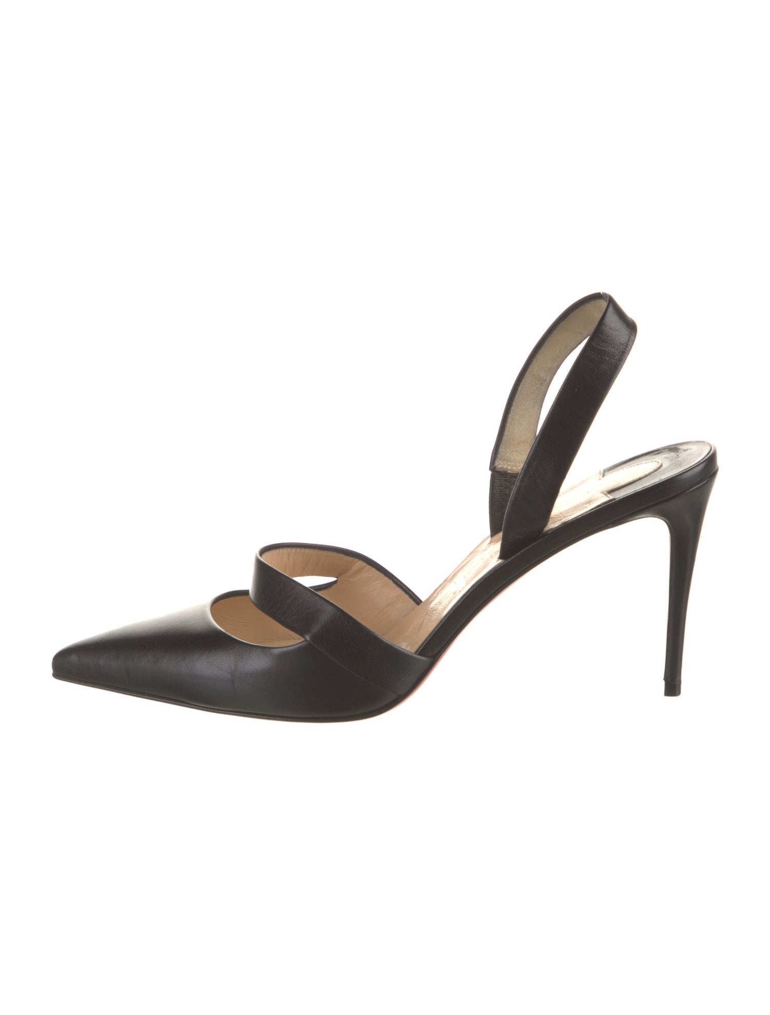 Miu Miu Faux Pearl Accents Slingback Pumps - Gold Pumps