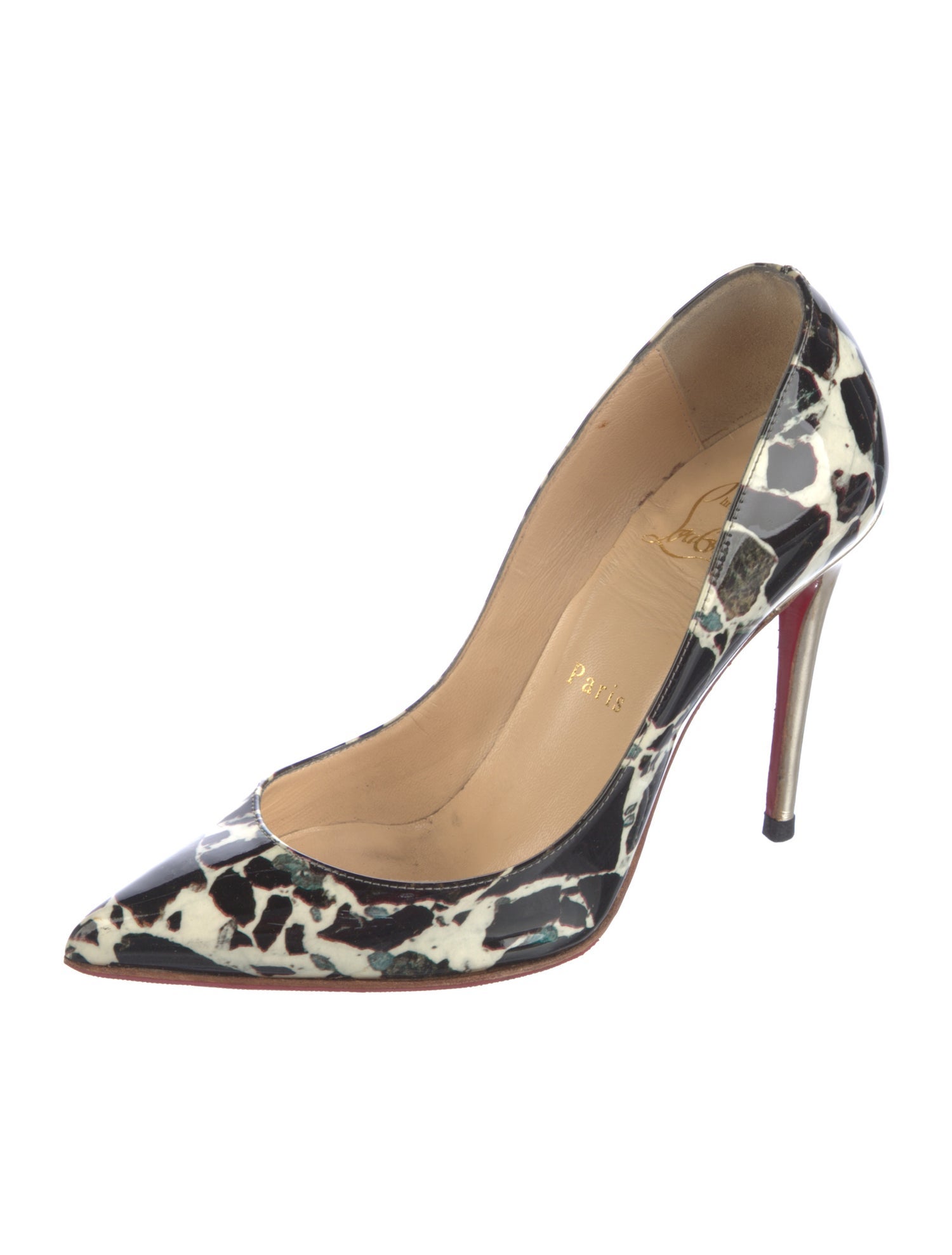 Christian Louboutin Patent Leather Printed Pumps