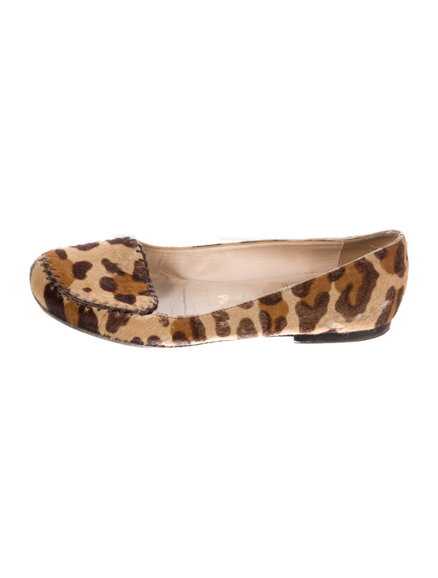 Christian Louboutin Spike Accents Ponyhair Ballet Flats