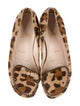 Christian Louboutin Spike Accents Ponyhair Ballet Flats