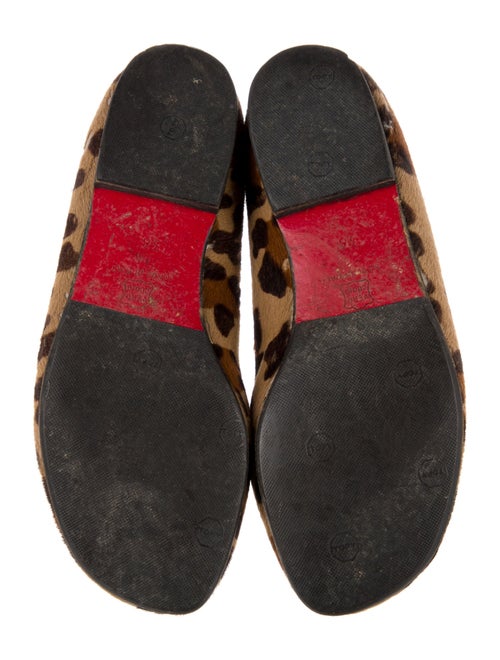 Christian Louboutin Spike Accents Ponyhair Ballet Flats
