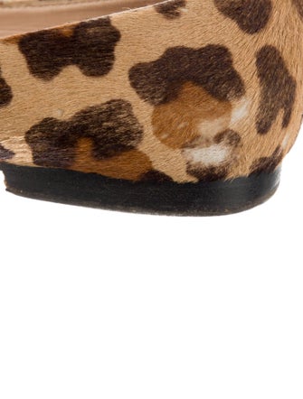 Christian Louboutin Spike Accents Ponyhair Ballet Flats