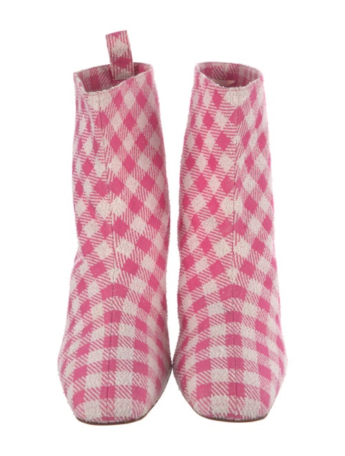 Christian Louboutin Plaid Print Crystal Embellishments Boots