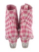 Christian Louboutin Plaid Print Crystal Embellishments Boots