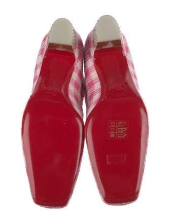 Christian Louboutin Plaid Print Crystal Embellishments Boots