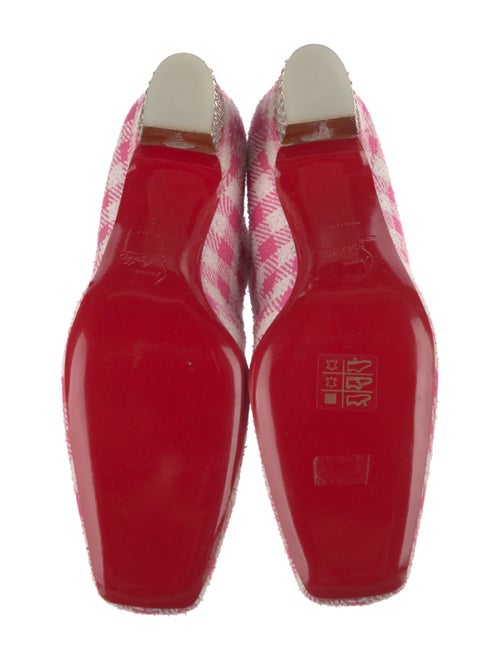 Christian Louboutin Plaid Print Crystal Embellishments Boots