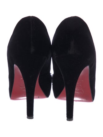 Christian Louboutin Velvet Crystal Embellishments Pumps