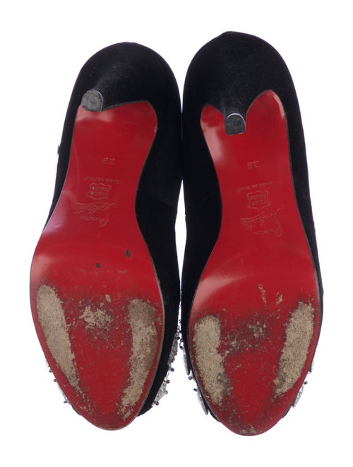 Christian Louboutin Velvet Crystal Embellishments Pumps