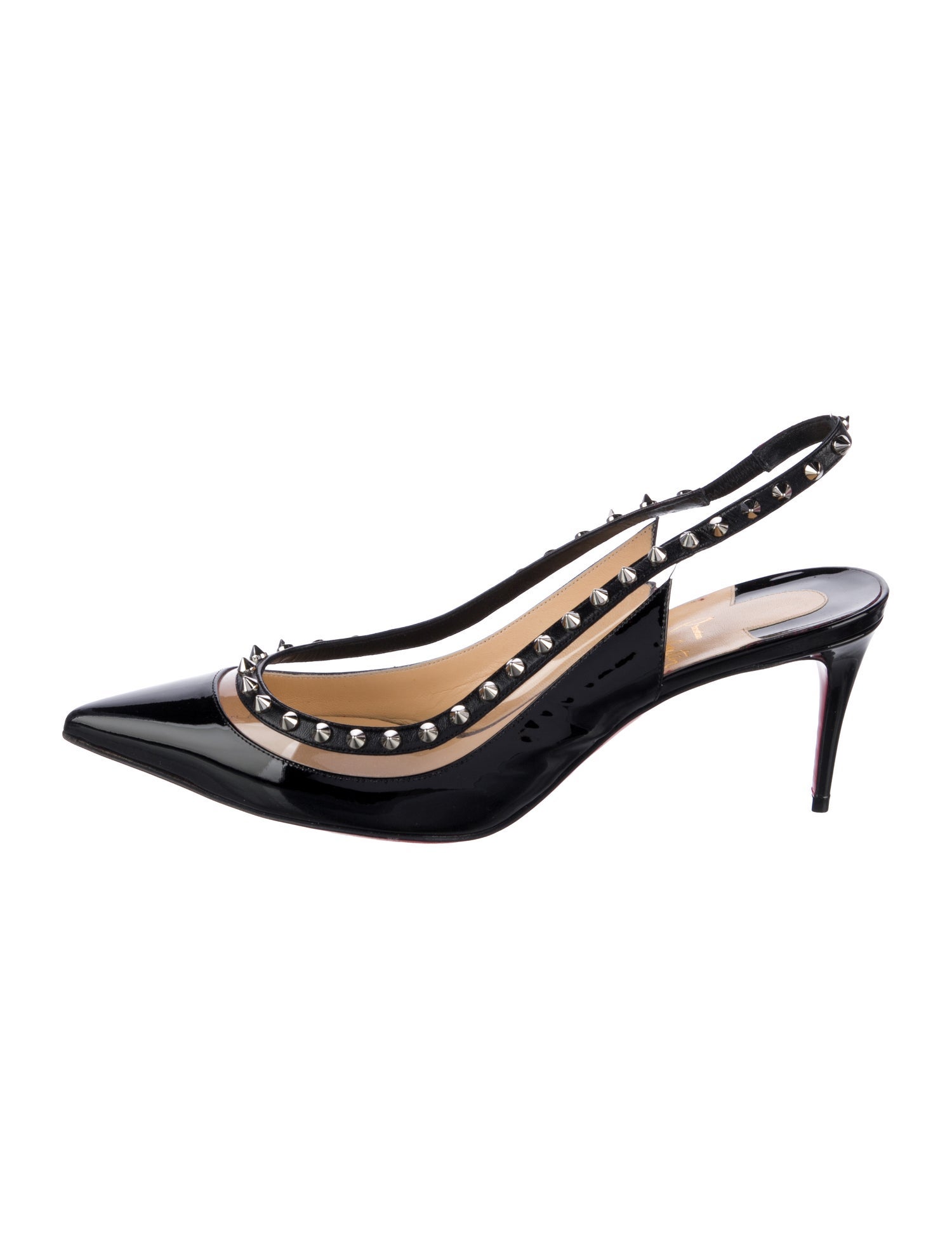 【Christian Louboutin】ロザリーアルタ55レザーサンダル Christian Louboutin Rosalie 100 Leather Slingback Sandals