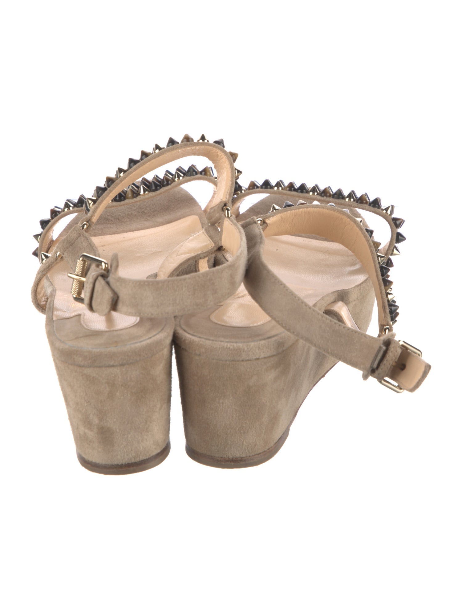 Christian Louboutin Spike Accents Suede Espadrilles