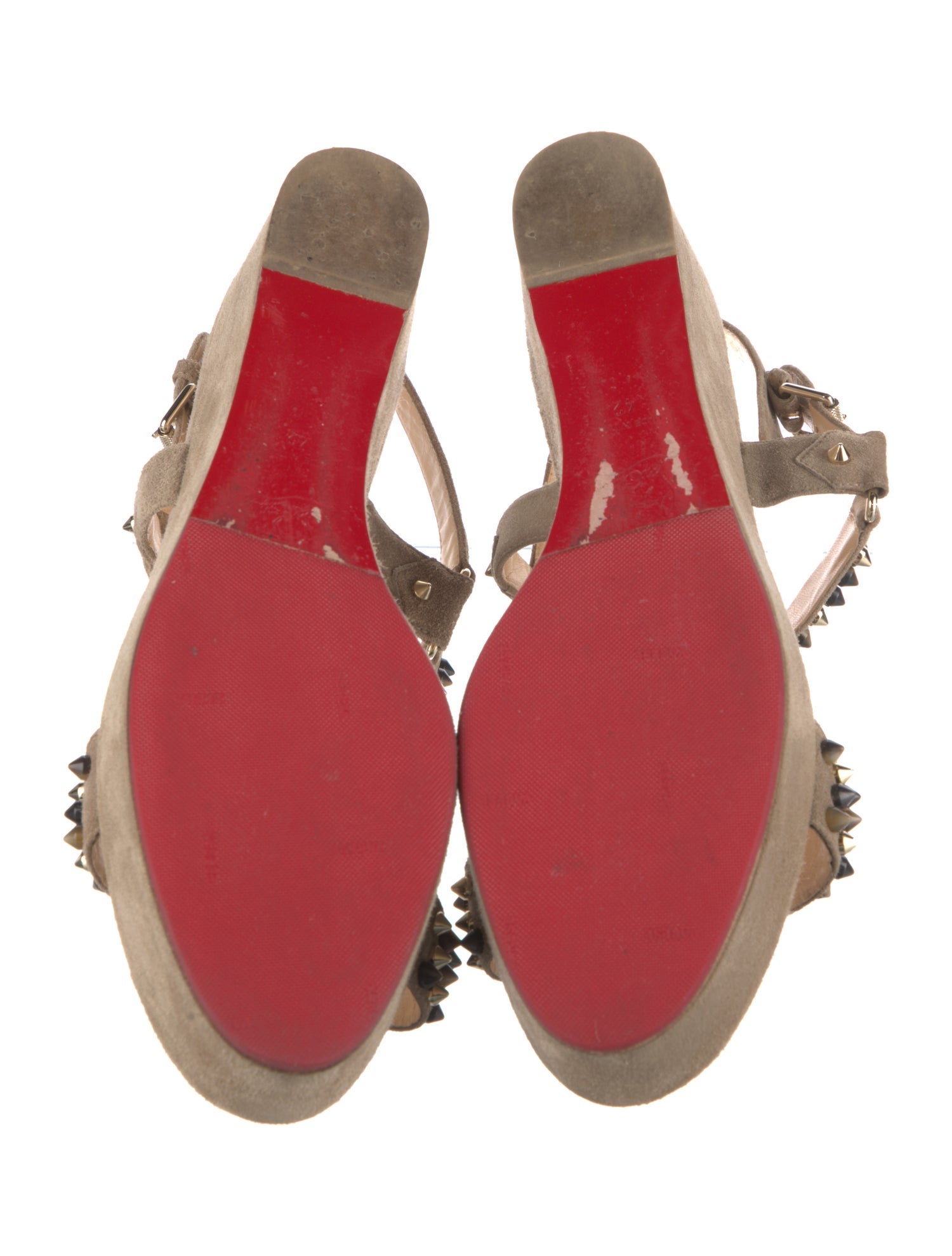 Christian Louboutin Spike Accents Suede Espadrilles