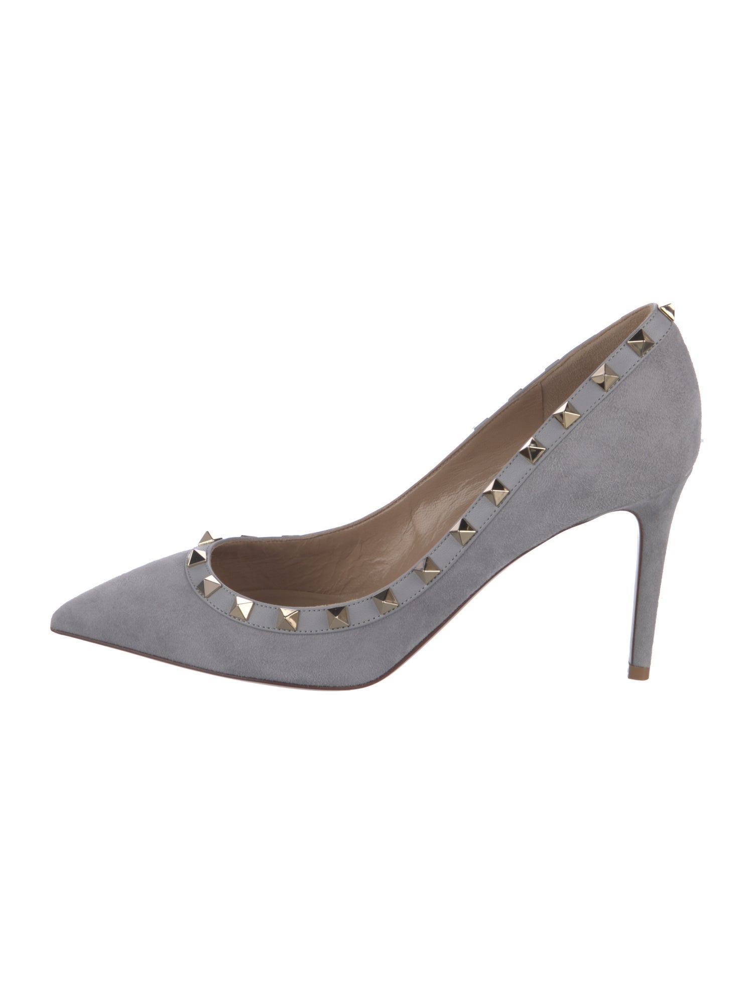 Valentino Rockstud Accents Suede Pumps