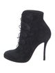 Christian Louboutin Suede Lace-Up Boots