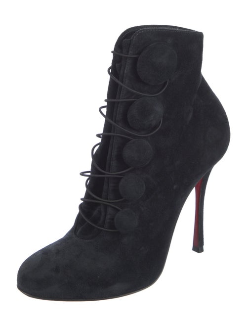 Christian Louboutin Suede Lace-Up Boots