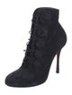 Christian Louboutin Suede Lace-Up Boots