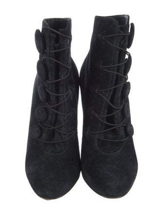 Christian Louboutin Suede Lace-Up Boots