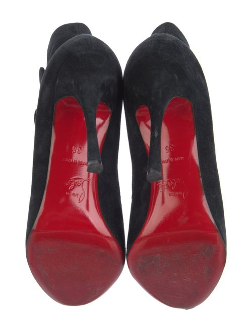 Christian Louboutin Suede Lace-Up Boots