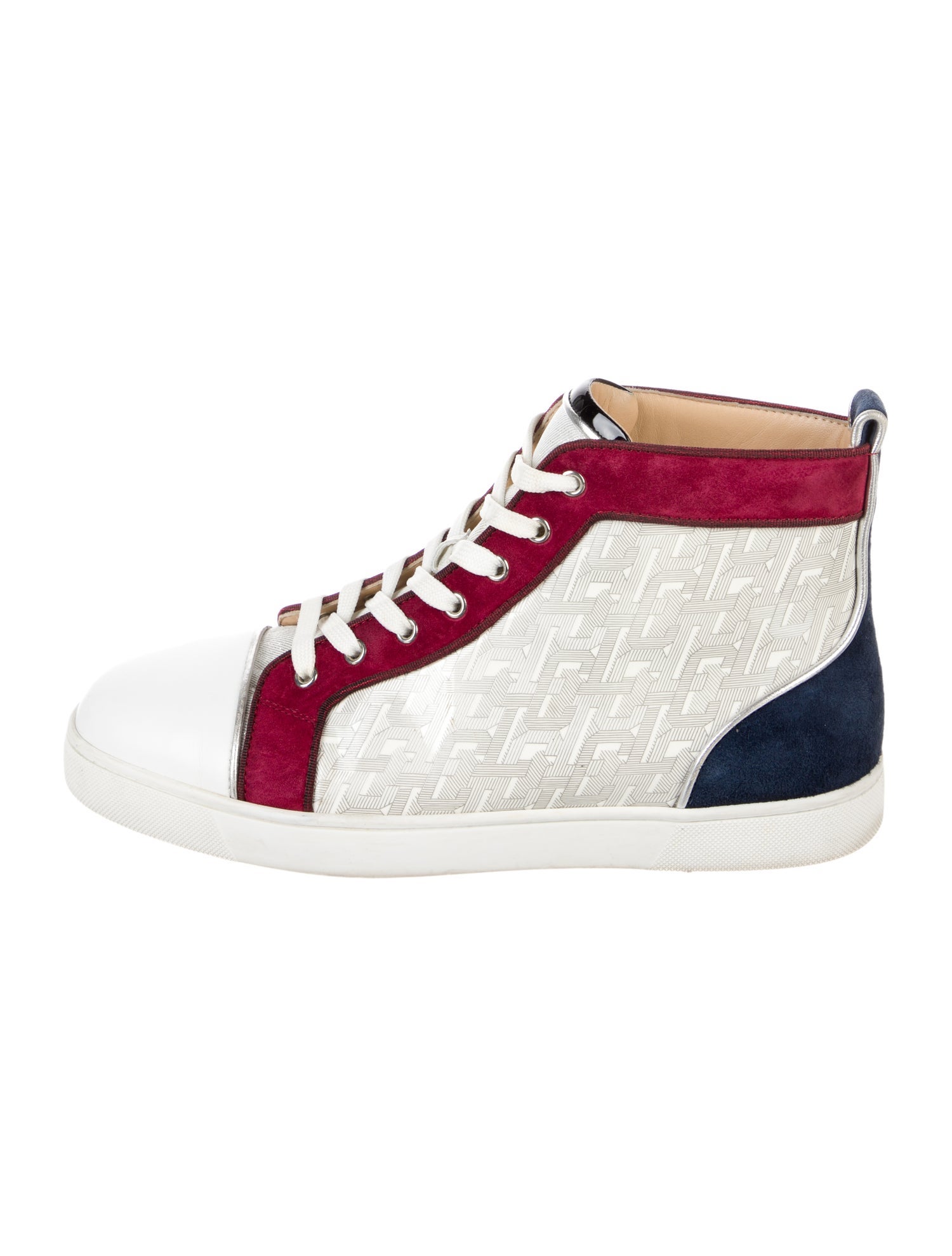 Christian Louboutin Patent Leather Printed Sneakers