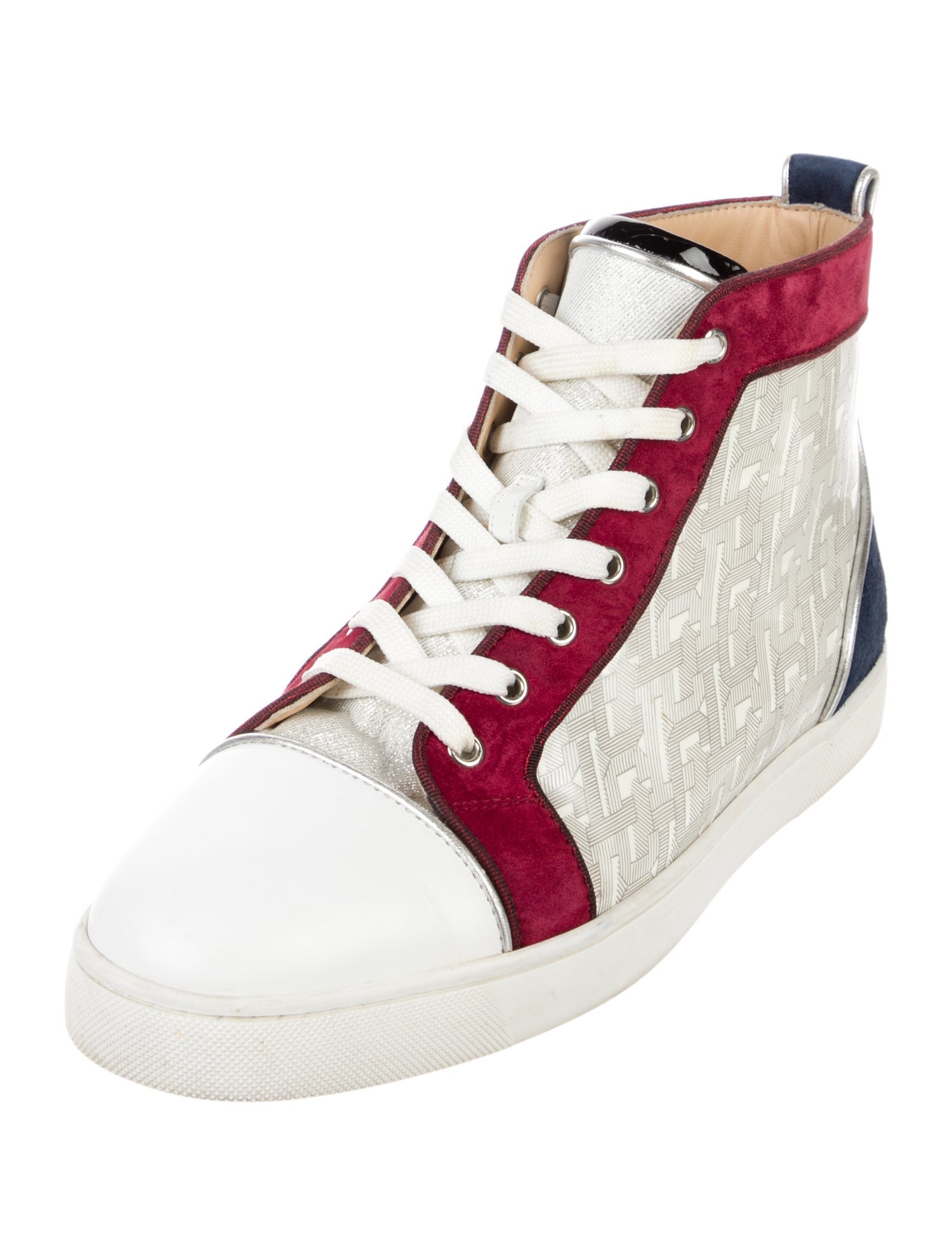 Christian Louboutin Patent Leather Printed Sneakers