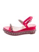 Christian Louboutin Rockstud Accents Patent Leather Espadrilles