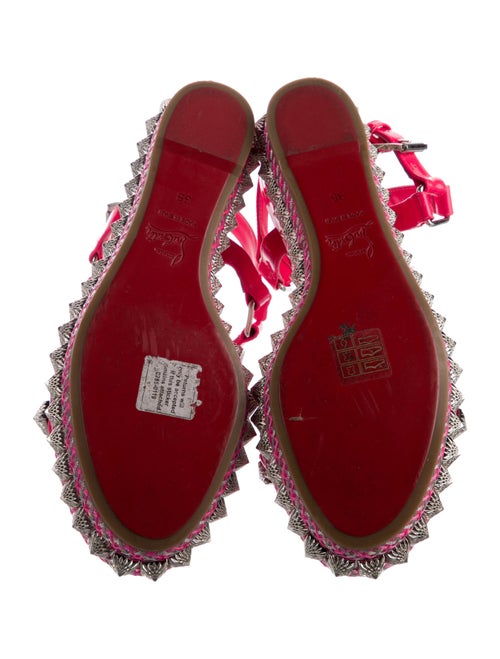 Christian Louboutin Rockstud Accents Patent Leather Espadrilles