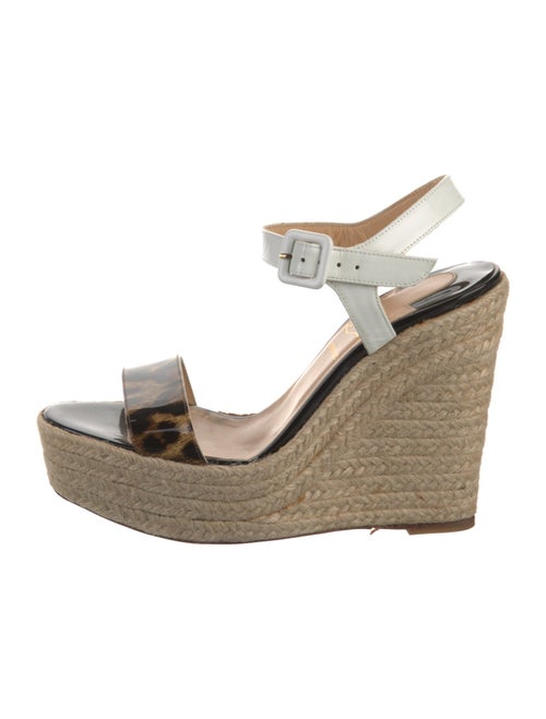 Christian Louboutin Patent Leather Animal Print Espadrilles