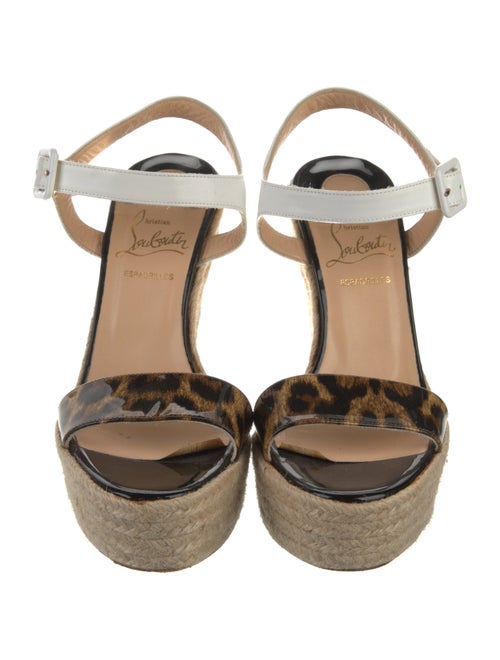 Christian Louboutin Patent Leather Animal Print Espadrilles