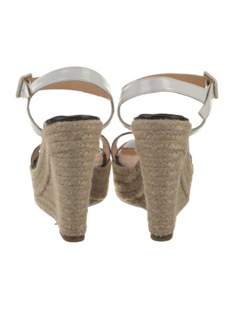 Christian Louboutin Patent Leather Animal Print Espadrilles