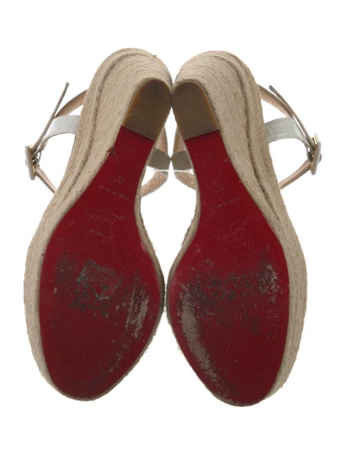 Christian Louboutin Patent Leather Animal Print Espadrilles