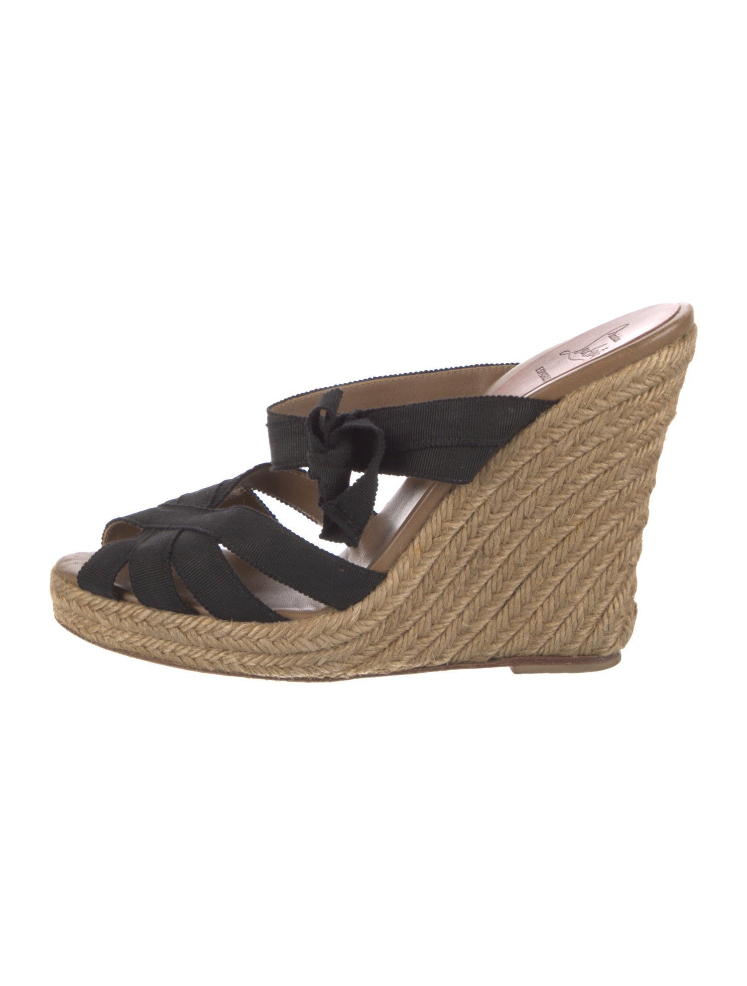 Christian Louboutin Canvas Bow Accents Espadrilles
