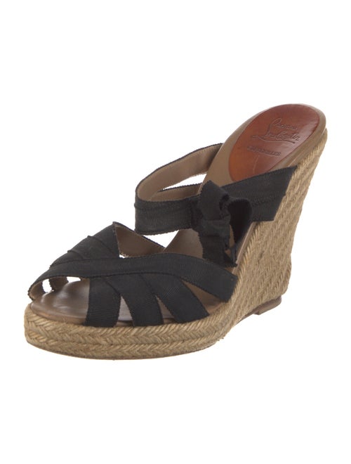 Christian Louboutin Canvas Bow Accents Espadrilles