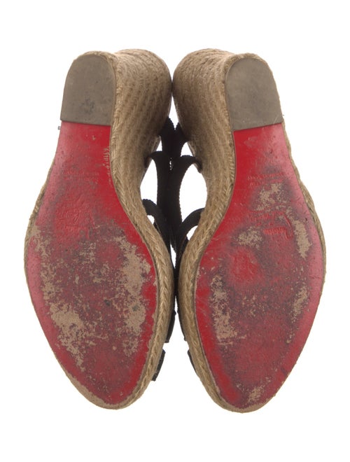 Christian Louboutin Canvas Bow Accents Espadrilles