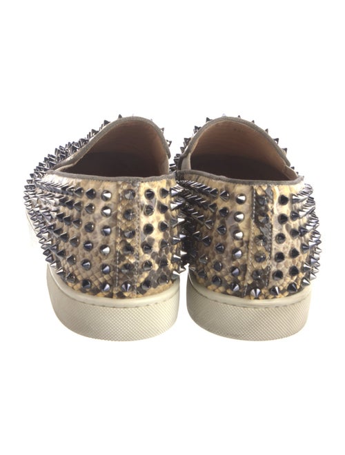 Christian Louboutin Spike Accents Python Sneakers