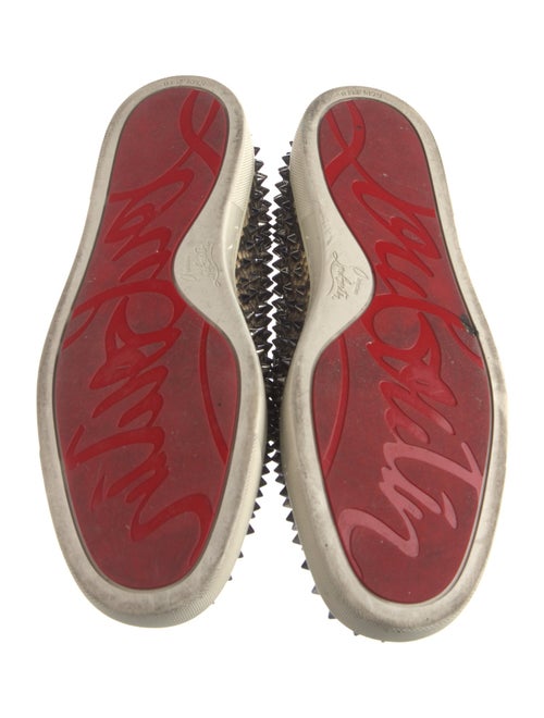 Christian Louboutin Spike Accents Python Sneakers