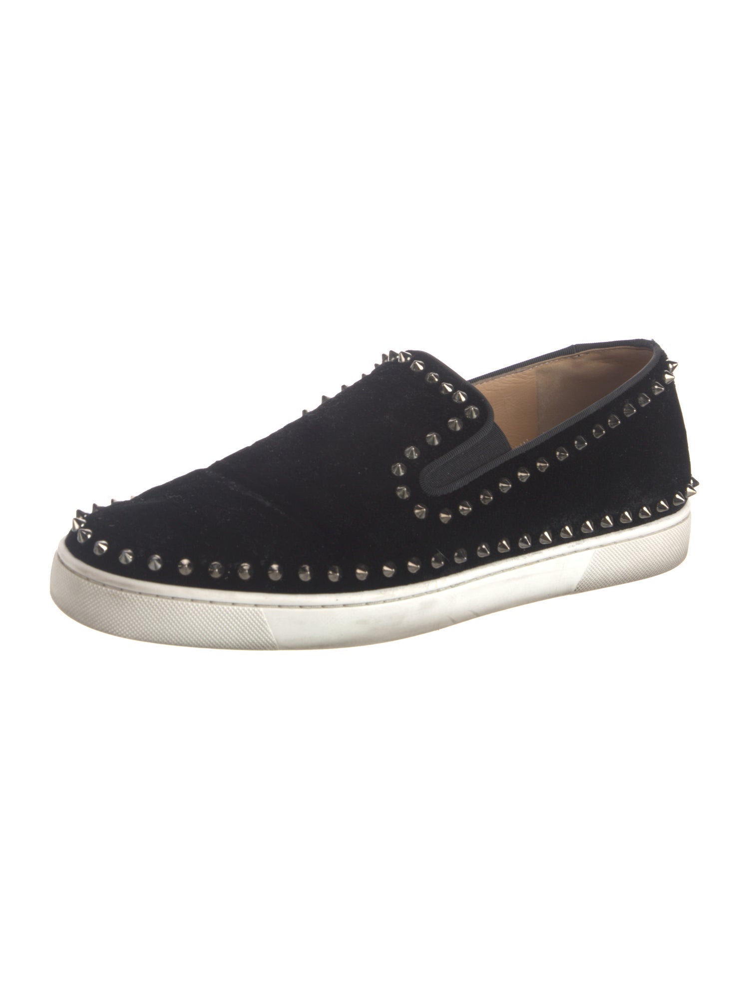 Christian Louboutin Spike Accents Suede Sneakers