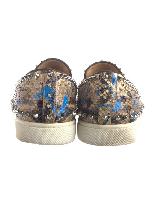 Christian Louboutin Spike Accents Python Sneakers