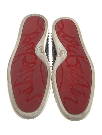 Christian Louboutin Spike Accents Python Sneakers
