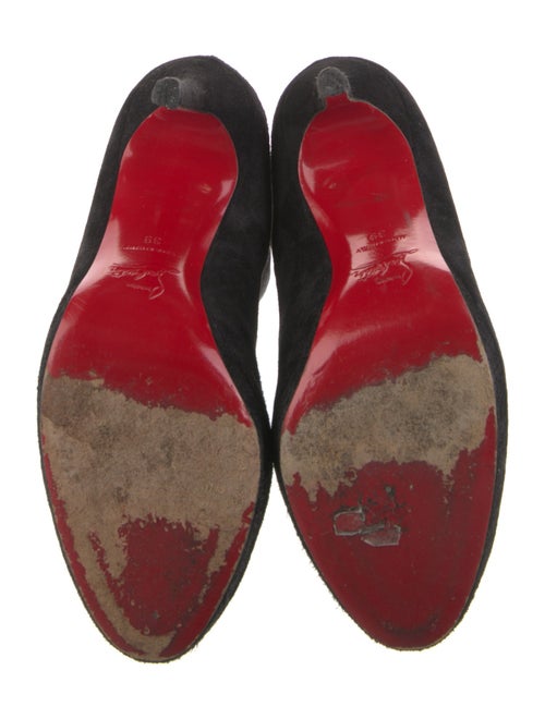 Christian Louboutin Suede Leather Trim Embellishment Sock Boots