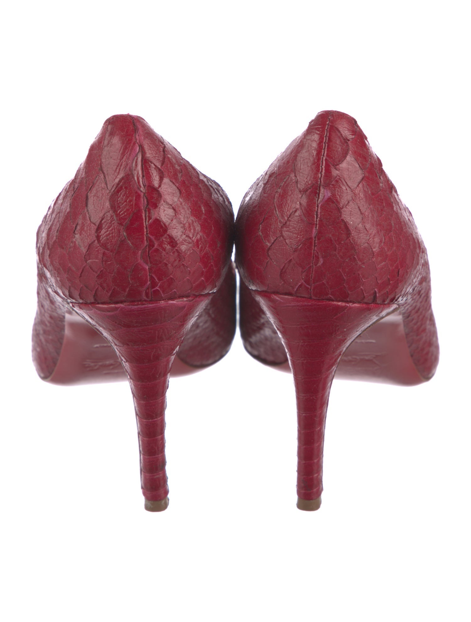 Christian Louboutin Python Animal Print Pumps